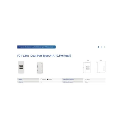 Pengisi Daya USB Ganda A 10,5W